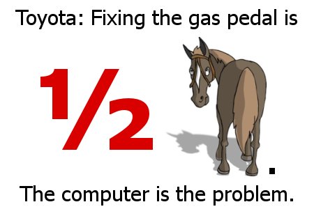 toyota-should-fix-computer-not-pedals Toyota's gas pedal "fix" isn't the best solution for preventing run-away throttles.