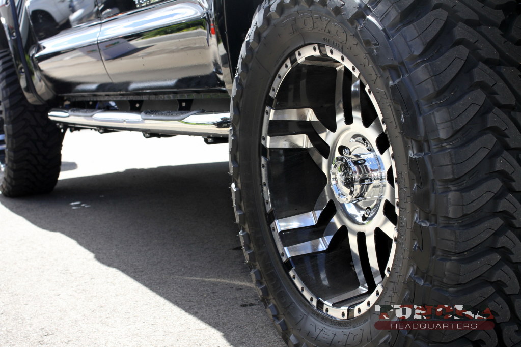 Lifted Black Tundra with very nice rims