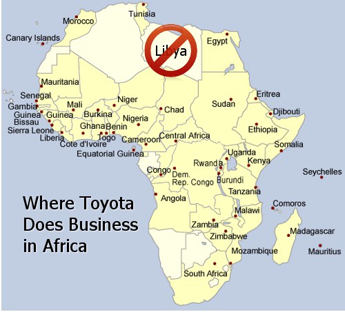 Where Toyota sells cars in Africa Toyota Africa distribution