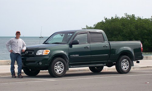 Toby the tester next to his 2004 Tundra Toby tundra-mpg.blogspot.com