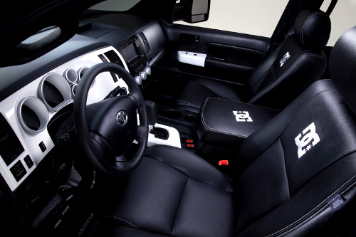 SEMA DC Shoes West Coast Customs Tundra interior SEMA DC Shoes West Coast Customs Tundra interior