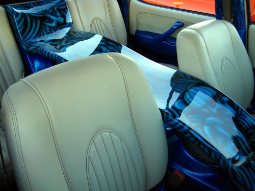 Custom Leather Seats can have an old-school look... Custom Leather Seats
