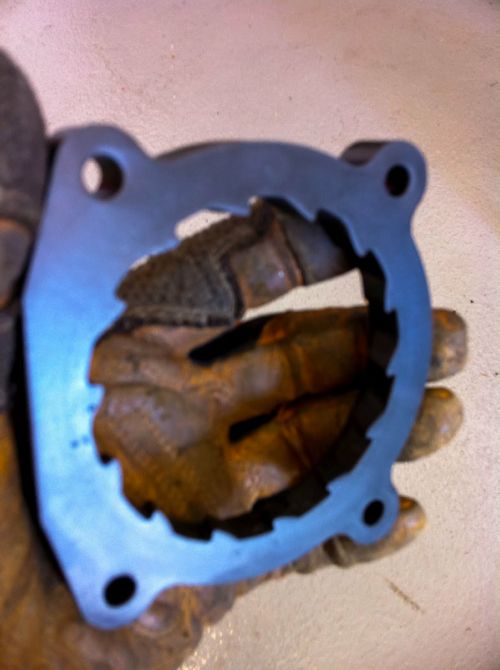 Modified Vortice Throttle Body Spacer Installing the Vortice TBS: After several tries and a bad fit, Rob had to drill out the fitting to make the TBS fit properly.