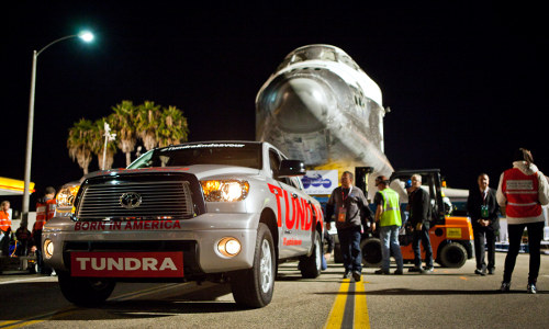 Is it Un-American for NASA to allow the Tundra to pull the shuttle? Not hardly. Is Tundra Towing Shuttle Un-American?