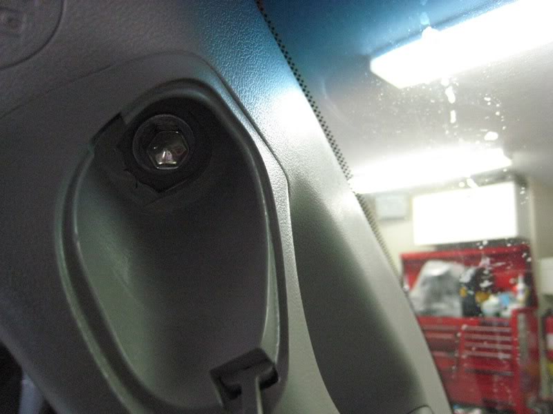 Remove the Bolts in the A-Pillar Step 2: Remove the hidden bolts in the A-pillar