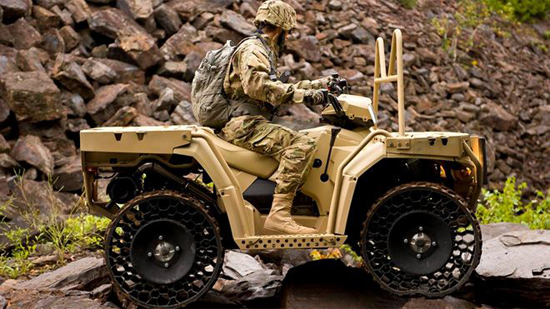 Polaris ATVs Feature Non-Pneumatic Tires in 2014