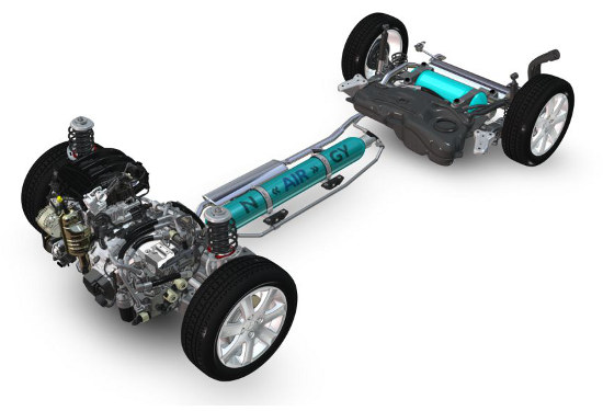 PSA compressed air hybrid car.